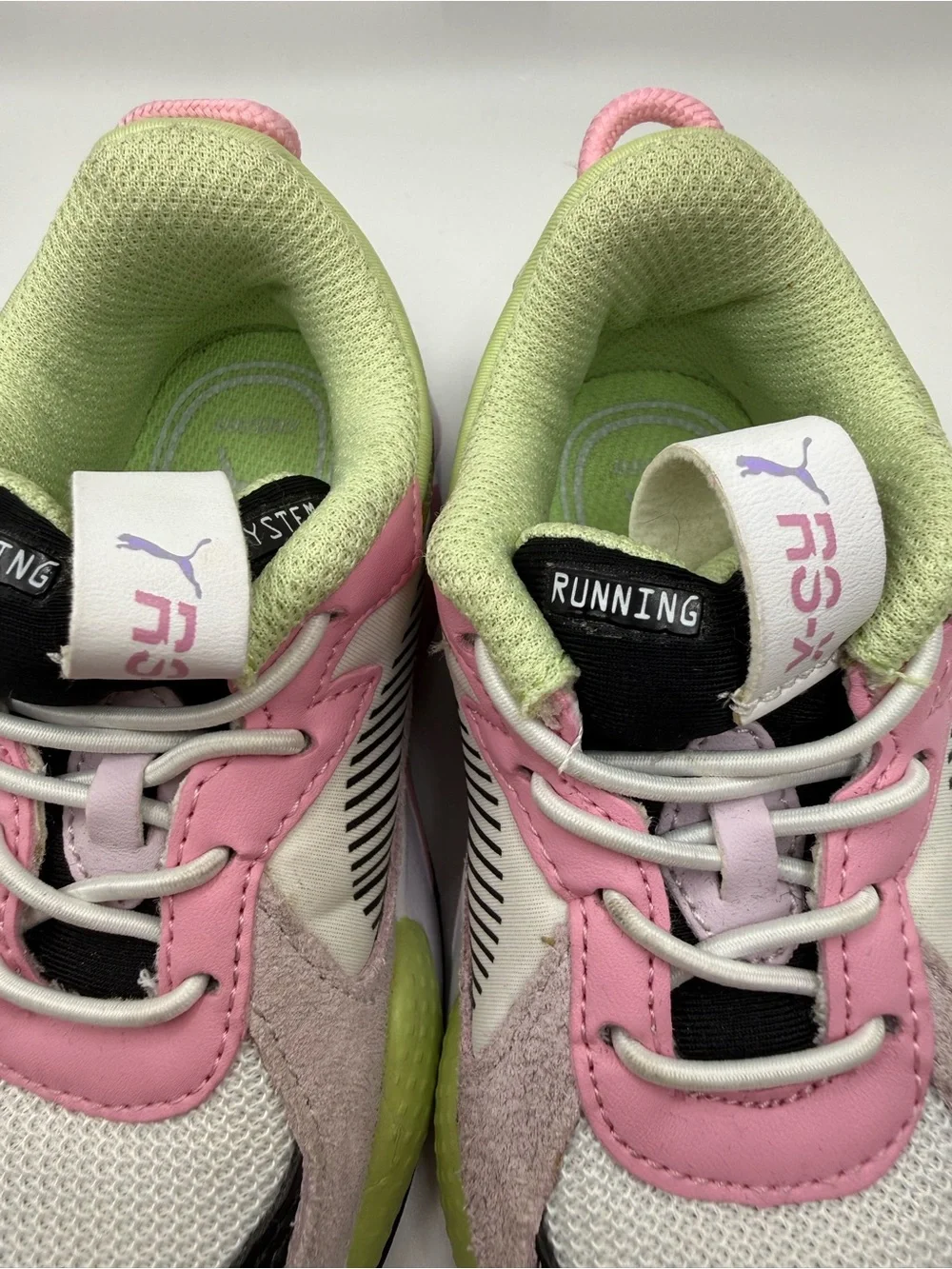 Puma Kids Pink, Lime & Black Running Sneakers